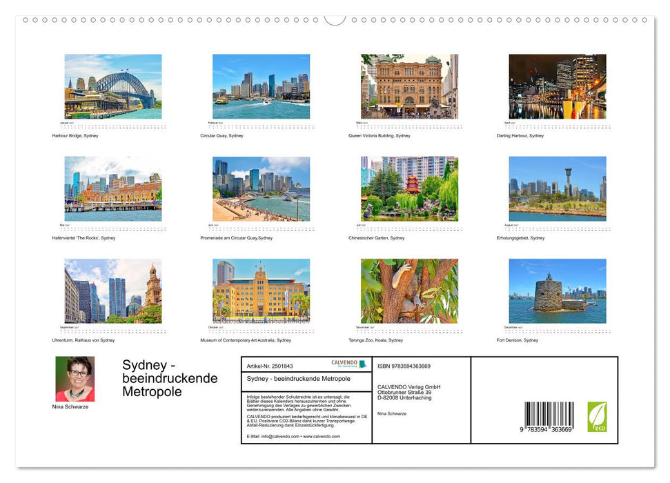 Sydney - beeindruckende Metropole (CALVENDO Premium Wandkalender 2027)