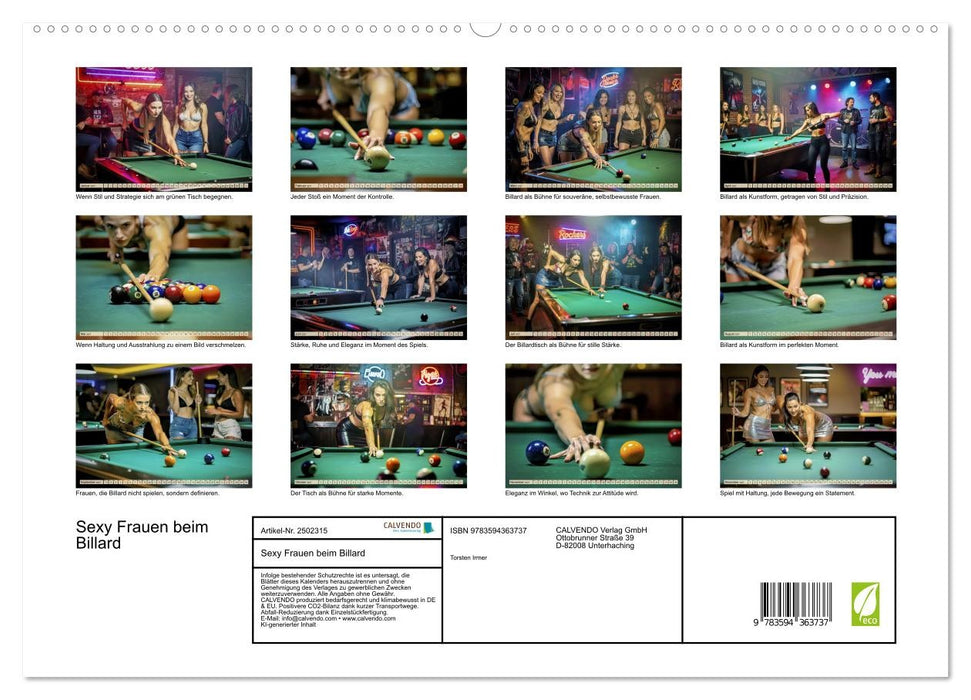 Sexy Frauen beim Billard (CALVENDO Premium Wandkalender 2027)