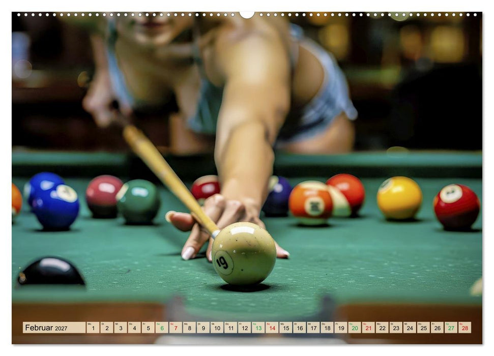 Sexy Frauen beim Billard (CALVENDO Premium Wandkalender 2027)