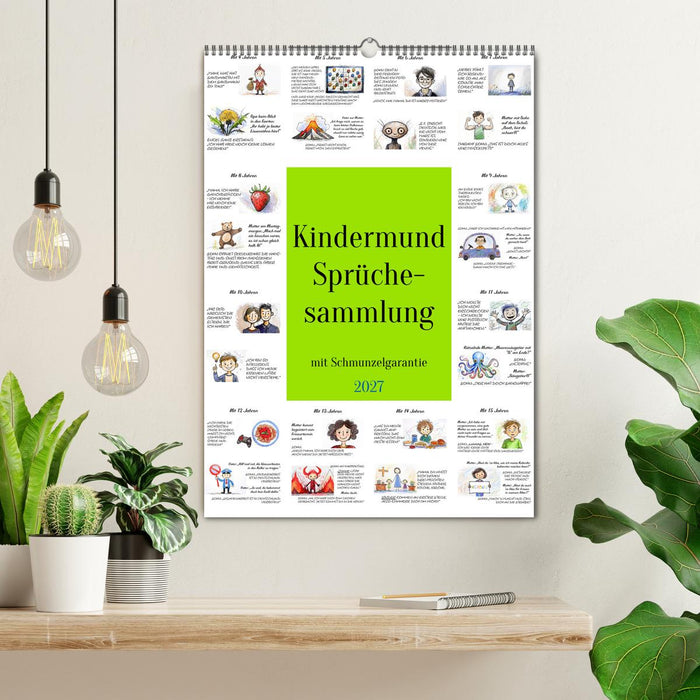 Kindermund - Sprüchesammlung mit Schmunzelgarantie (CALVENDO Wandkalender 2027)