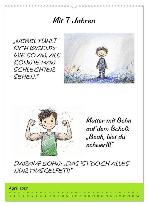 Kindermund - Sprüchesammlung mit Schmunzelgarantie (CALVENDO Wandkalender 2027)