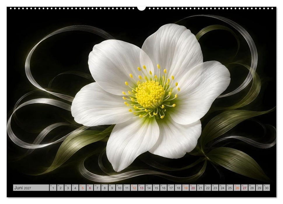 Blüten aus Licht und Form Botanik trifft und Kunst (CALVENDO Premium Wandkalender 2027)