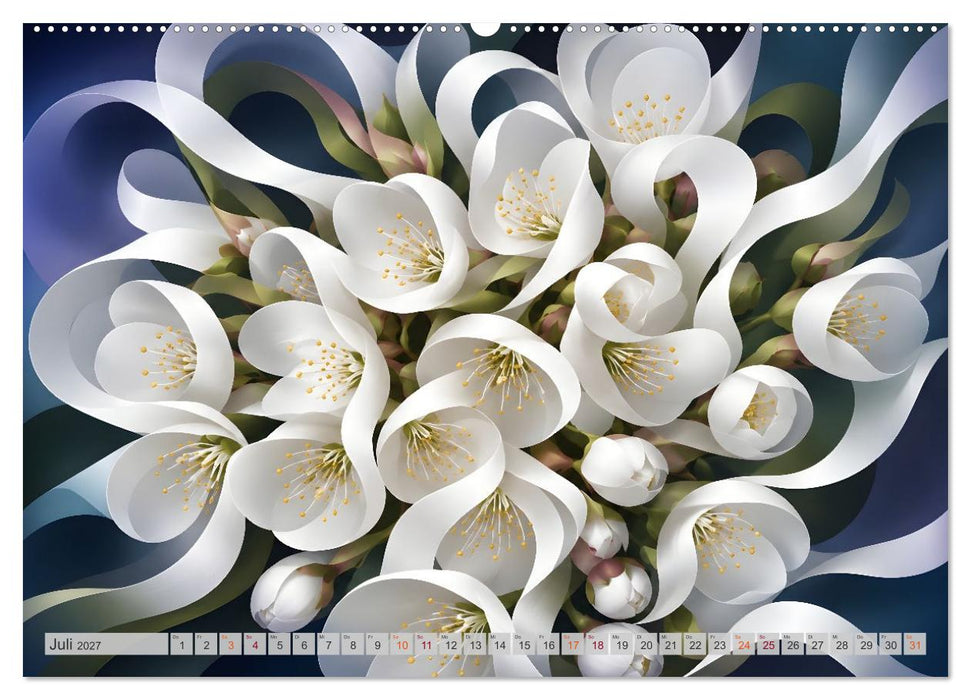 Blüten aus Licht und Form Botanik trifft und Kunst (CALVENDO Premium Wandkalender 2027)