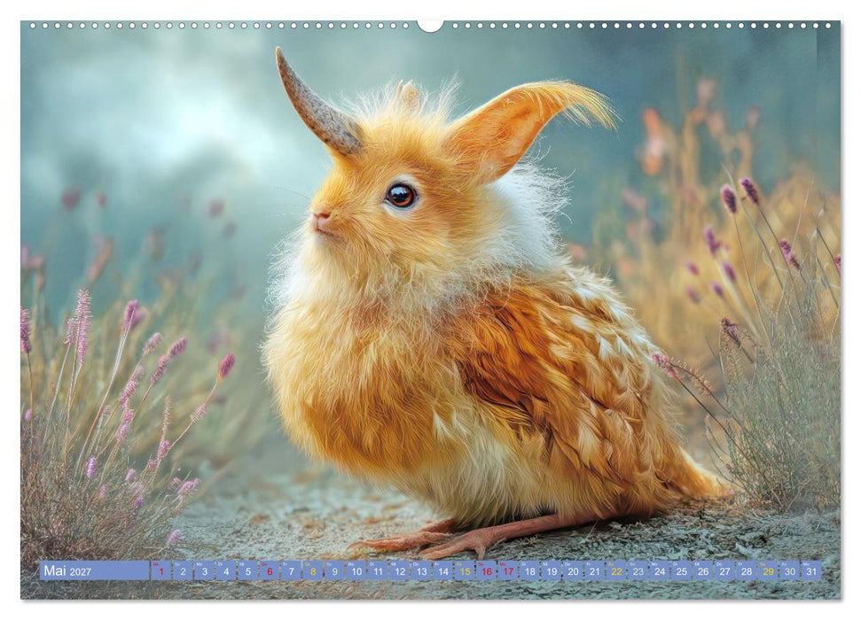 Fluffige Hybridtiere - Entzückende Kreaturen (CALVENDO Premium Wandkalender 2027)