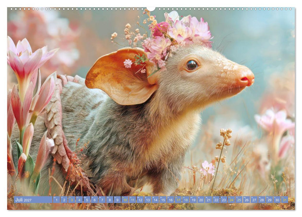 Fluffige Hybridtiere - Entzückende Kreaturen (CALVENDO Premium Wandkalender 2027)