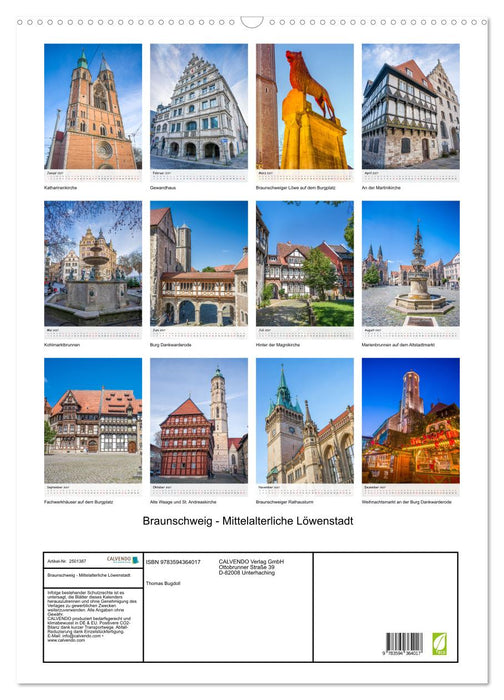 Braunschweig - Mittelalterliche Löwenstadt (CALVENDO Wandkalender 2027)