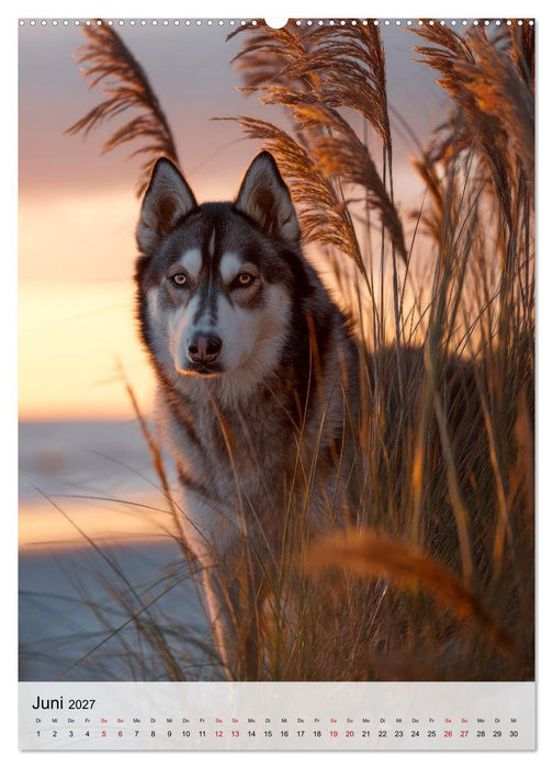 Huskys im Fokus (CALVENDO Premium Wandkalender 2027)