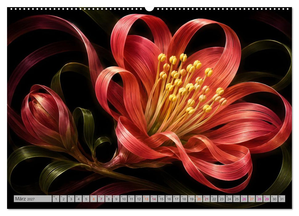 Blüten aus Licht und Form Botanik trifft und Kunst (CALVENDO Wandkalender 2027)