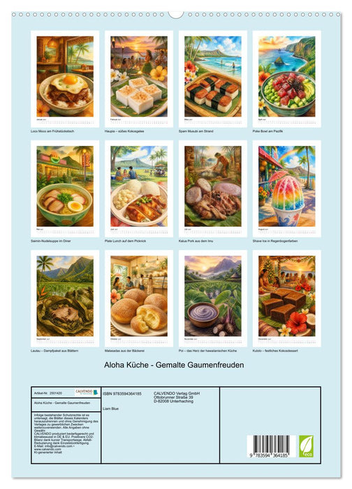 Aloha Küche - Gemalte Gaumenfreuden (CALVENDO Premium Wandkalender 2027)