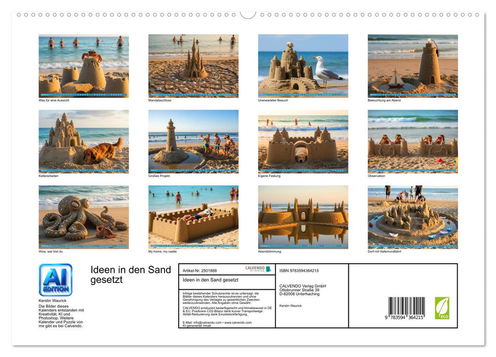 Ideen in den Sand gesetzt (CALVENDO Premium Wandkalender 2027)