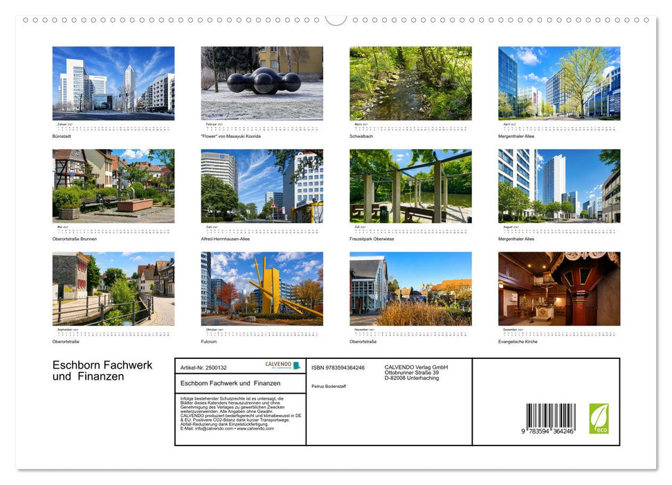 Eschborn Fachwerk und Finanzen (CALVENDO Premium Wandkalender 2027)