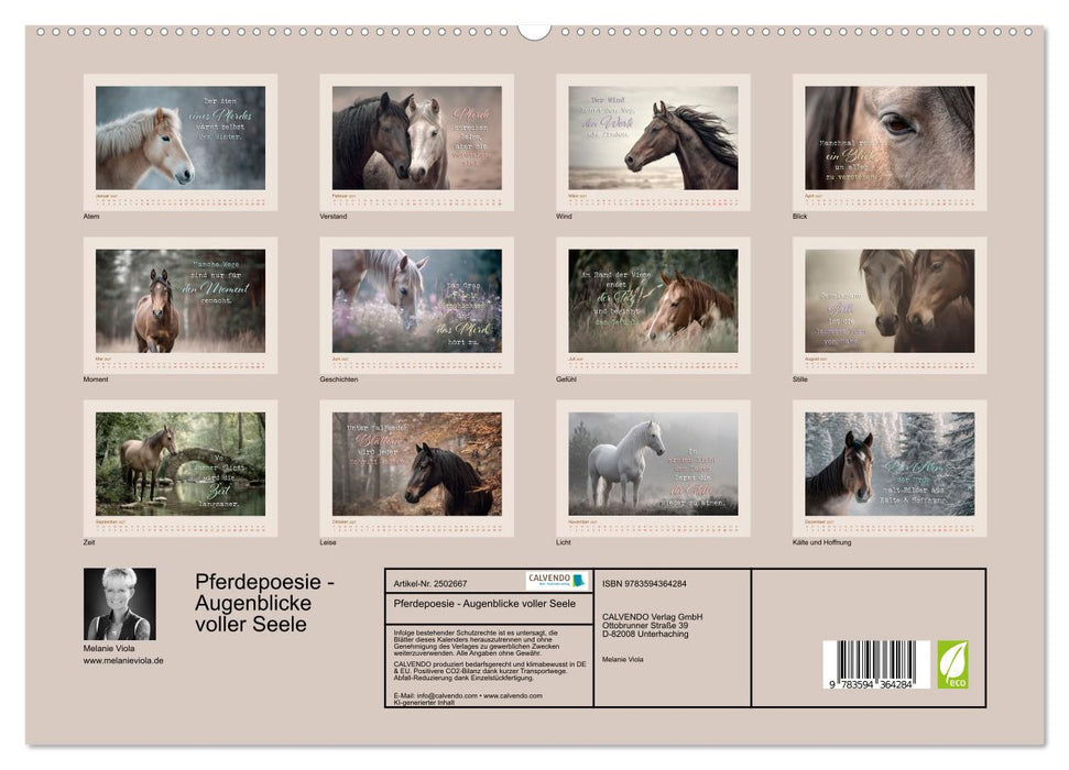 Pferdepoesie - Augenblicke voller Seele (CALVENDO Wandkalender 2027)