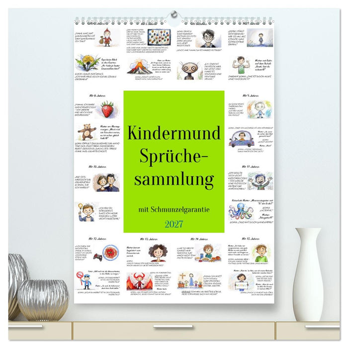 Kindermund - Sprüchesammlung mit Schmunzelgarantie (CALVENDO Premium Wandkalender 2027)