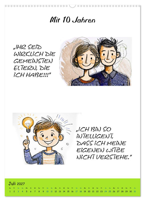 Kindermund - Sprüchesammlung mit Schmunzelgarantie (CALVENDO Premium Wandkalender 2027)
