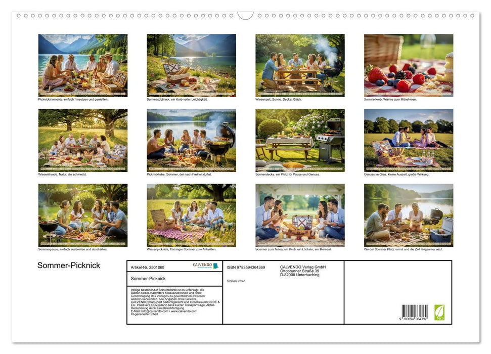Sommer-Picknick (CALVENDO Wandkalender 2027)