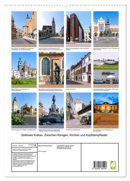 Zeitloses Krakau. Zwischen Königen, Kirchen und Kopfsteinpflaster (CALVENDO Premium Wandkalender 2027)