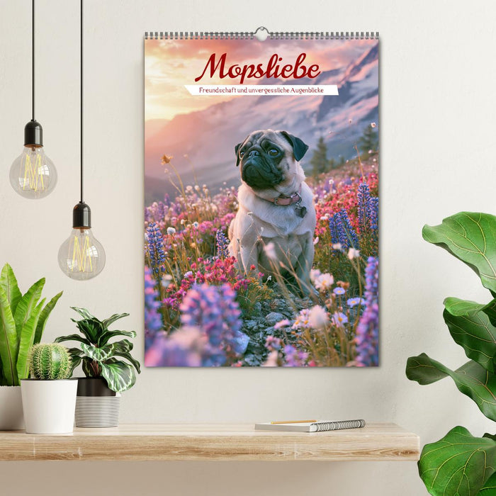 Mopsliebe (CALVENDO Wandkalender 2027)