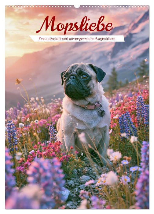 Mopsliebe (CALVENDO Wandkalender 2027)