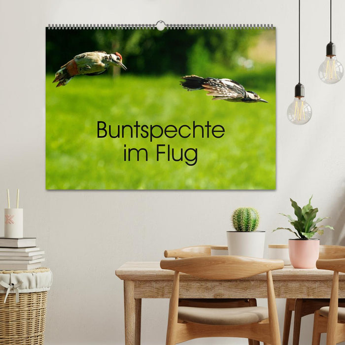 Buntspechte im Flug (CALVENDO Wandkalender 2027)