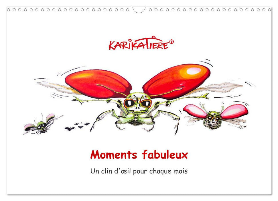 KARIKATIERE® Moments fabuleux, un clin d'œil pour chaque mois (CALVENDO Calendrier mensuel 2027)