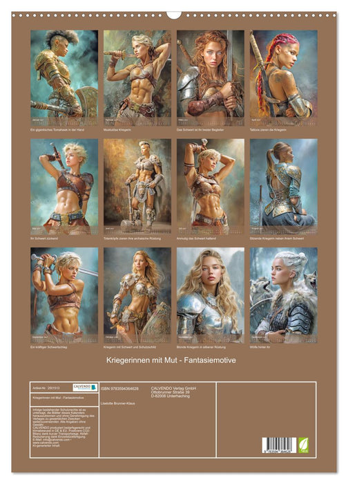 Kriegerinnen mit Mut - Fantasiemotive (CALVENDO Wandkalender 2027)