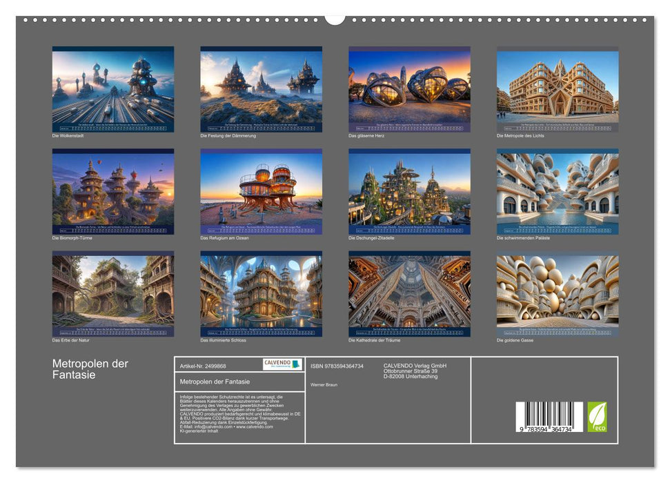 Metropolen der Fantasie (CALVENDO Premium Wandkalender 2027)