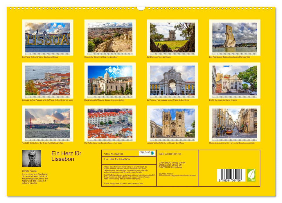 Ein Herz für Lissabon (CALVENDO Wandkalender 2027)