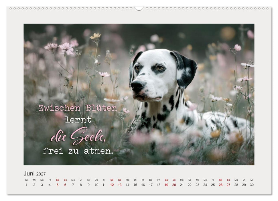 Hundepoesie - Augenblicke voller Seele (CALVENDO Wandkalender 2027)