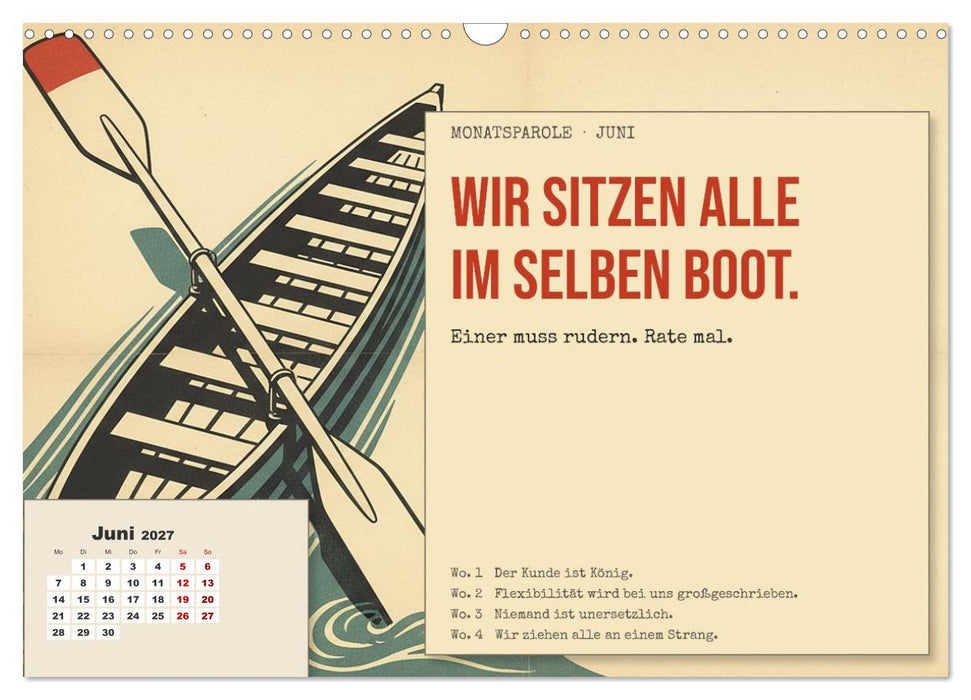 Aushalten. Durchhalten. Maul halten. (CALVENDO Wandkalender 2027)