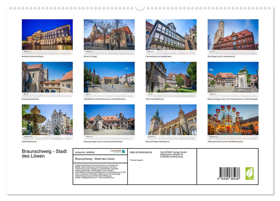 Braunschweig - Stadt des Löwen (CALVENDO Premium Wandkalender 2027)