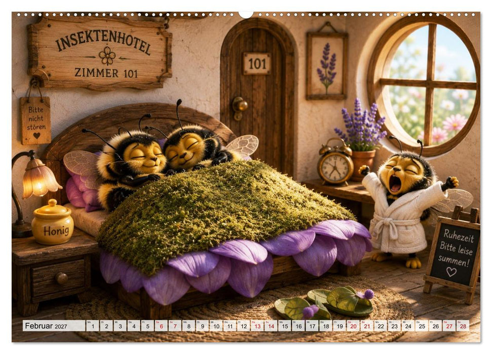 Das Hotel der kleinen Flügel (CALVENDO Premium Wandkalender 2027)