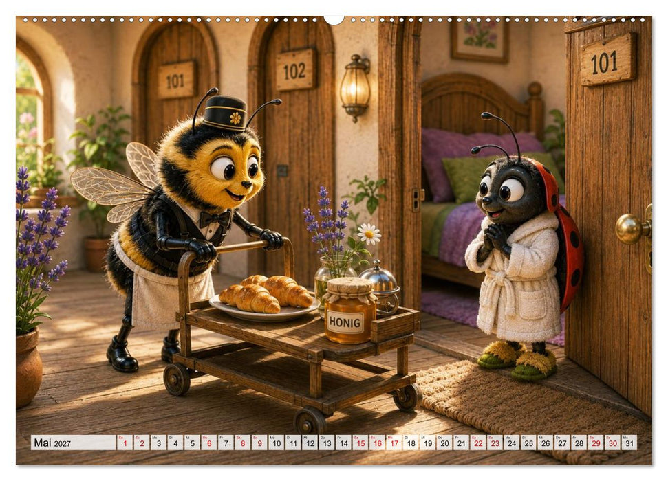 Das Hotel der kleinen Flügel (CALVENDO Premium Wandkalender 2027)