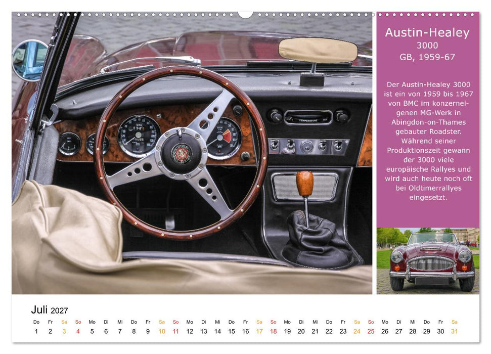 Hinter dem Steuer berühmter Automobile (CALVENDO Premium Wandkalender 2027)