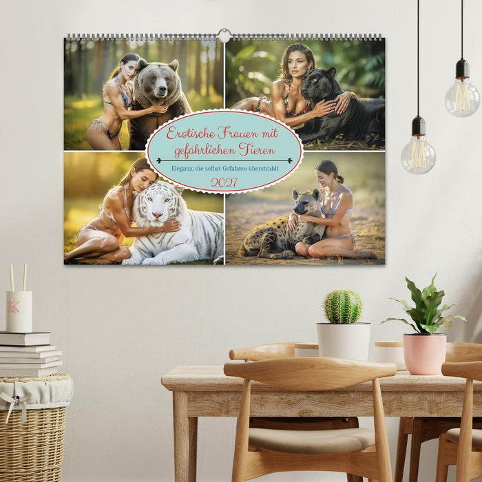 Erotische Frauen mit gefährlichen Tieren (CALVENDO Wandkalender 2027)