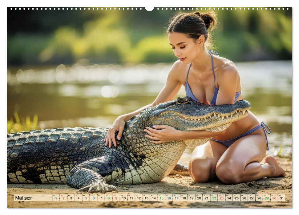Erotische Frauen mit gefährlichen Tieren (CALVENDO Wandkalender 2027)