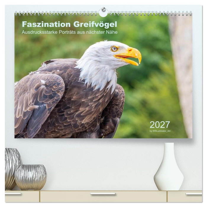 Faszination Greifvögel - Ausdrucksstarke Porträts aus nächster Nähe (CALVENDO Premium Wandkalender 2027)