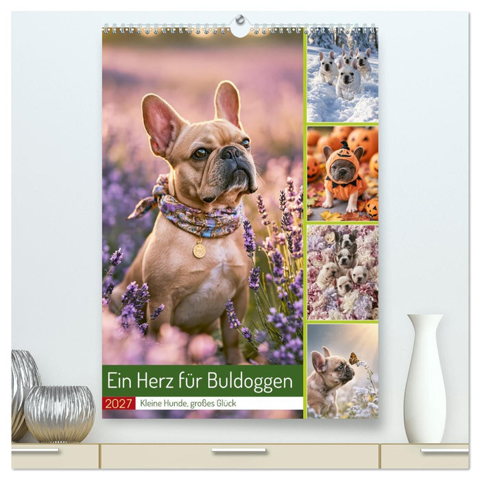 Ein Herz für Buldoggen (CALVENDO Premium Wandkalender 2027)