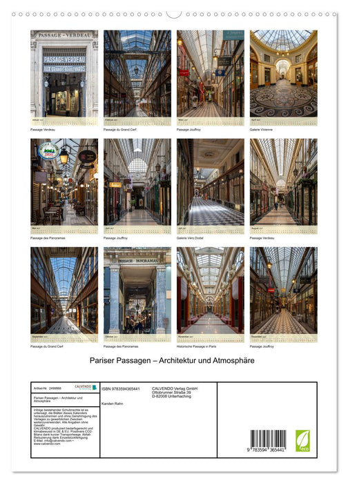 Pariser Passagen – Architektur und Atmosphäre (CALVENDO Premium Wandkalender 2027)