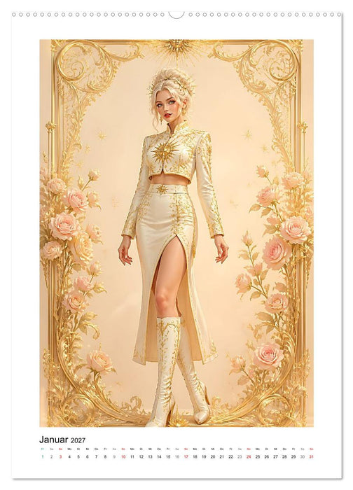 Traumkleider in Weiß und Gold (CALVENDO Premium Wandkalender 2027)