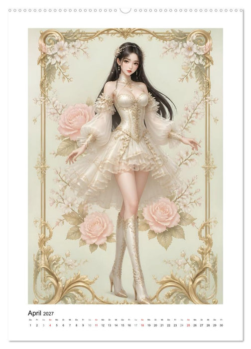 Traumkleider in Weiß und Gold (CALVENDO Premium Wandkalender 2027)