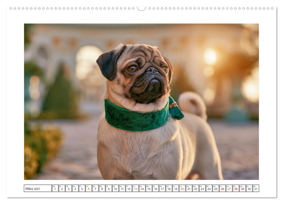 Edle Möpse (CALVENDO Premium Wandkalender 2027)