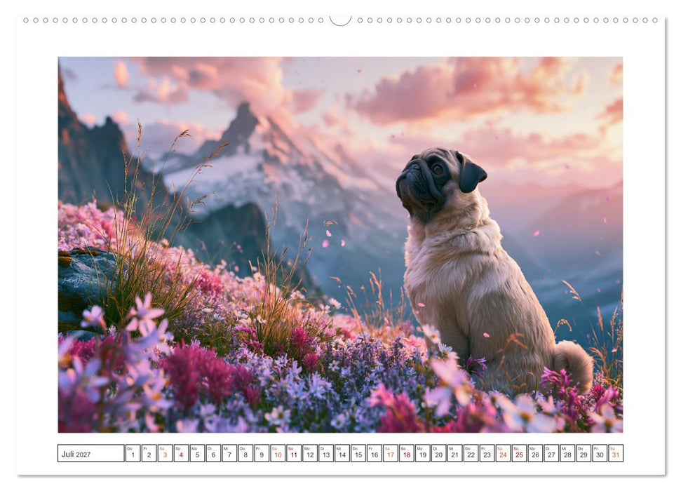 Edle Möpse (CALVENDO Premium Wandkalender 2027)