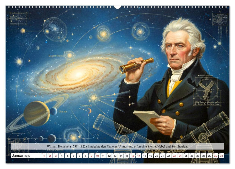 Pioniere der Astrophysik (CALVENDO Wandkalender 2027)