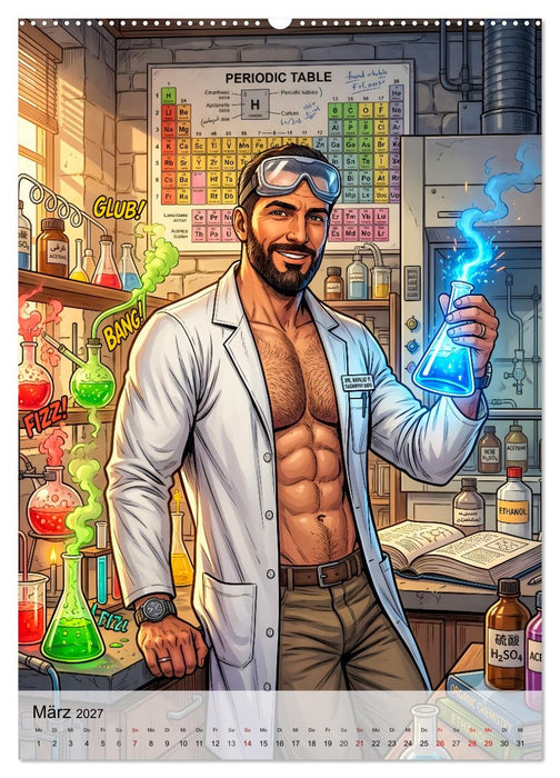 Nerds Uncovered - Kluge Köpfe, nackte Tatsachen (CALVENDO Wandkalender 2027)