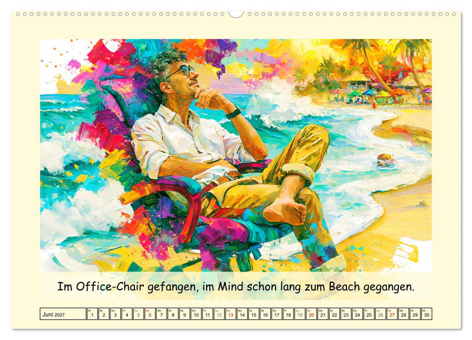 Bunter Office-Wahnsinn. Denglish und Daily Struggles (CALVENDO Wandkalender 2027)