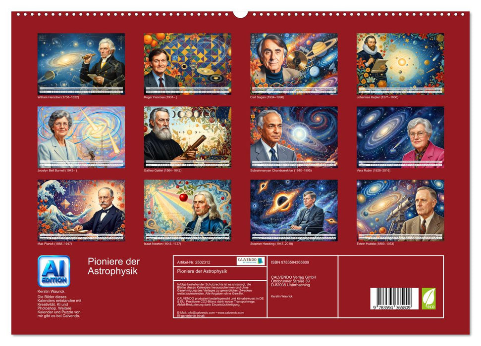 Pioniere der Astrophysik (CALVENDO Premium Wandkalender 2027)