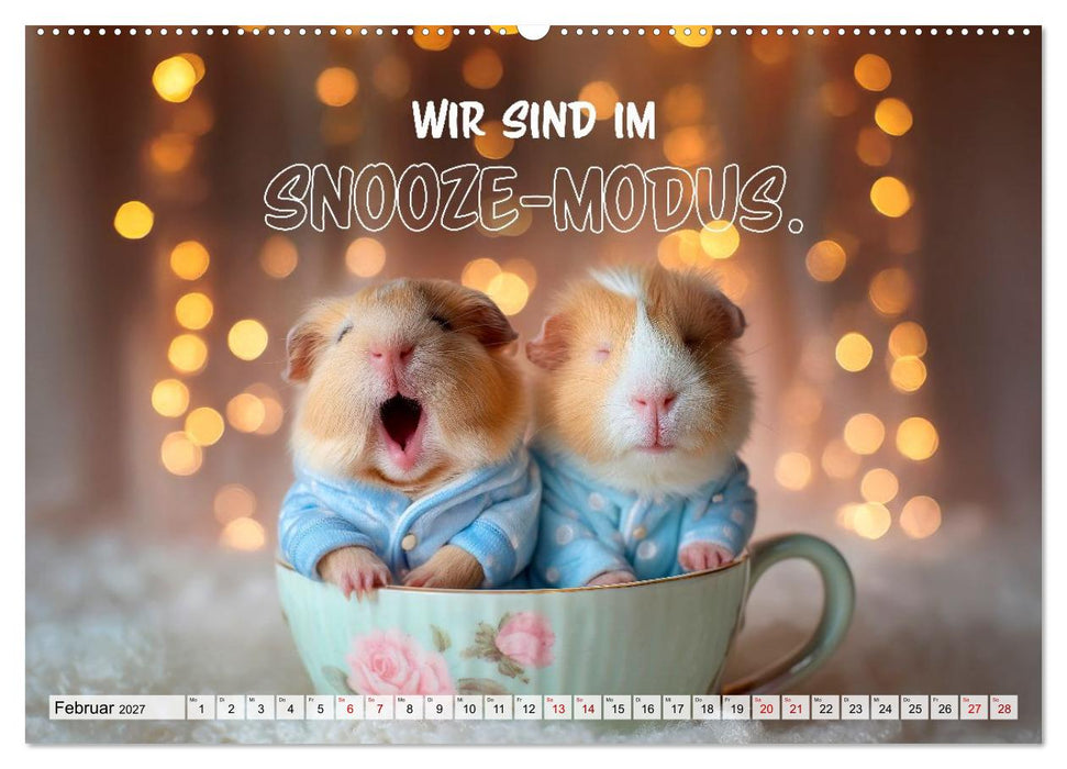 Meerschweinchen - Echt zum Quieken (CALVENDO Wandkalender 2027)