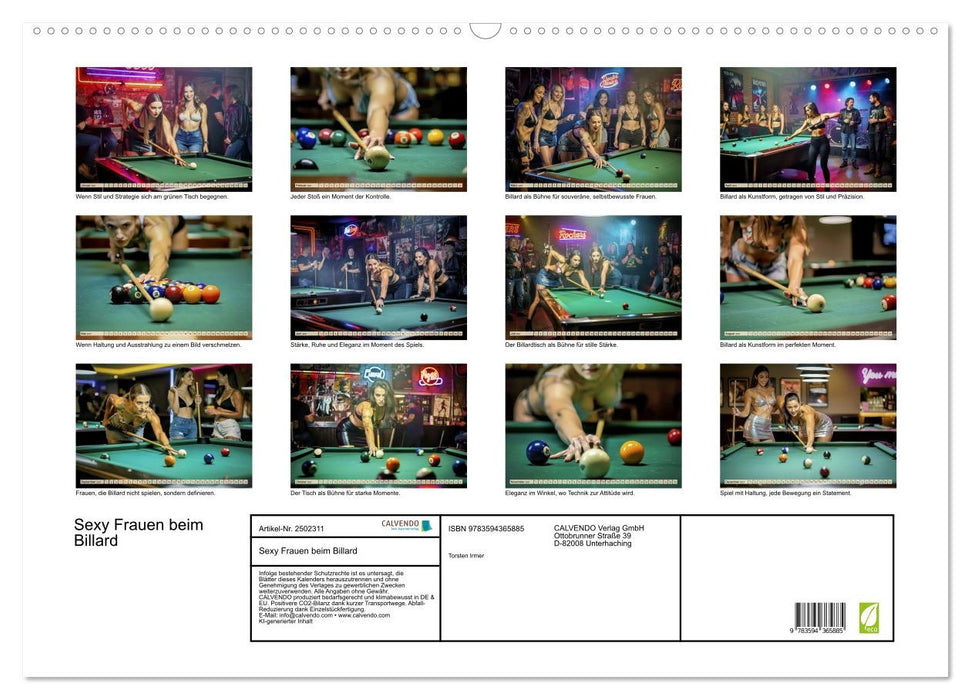 Sexy Frauen beim Billard (CALVENDO Wandkalender 2027)