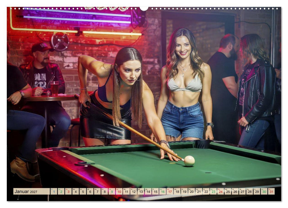 Sexy Frauen beim Billard (CALVENDO Wandkalender 2027)