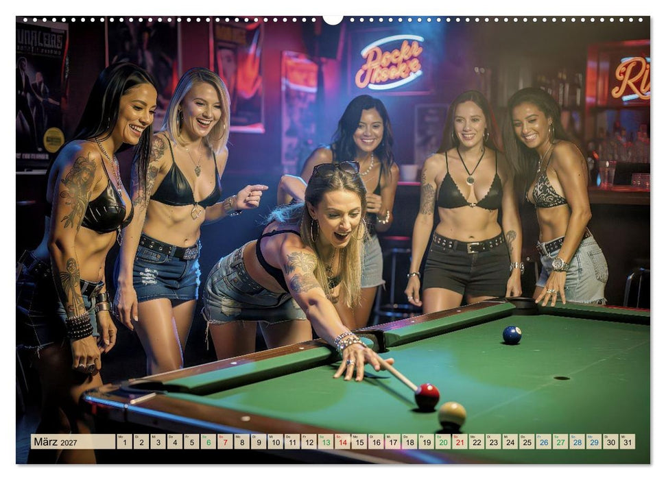 Sexy Frauen beim Billard (CALVENDO Wandkalender 2027)